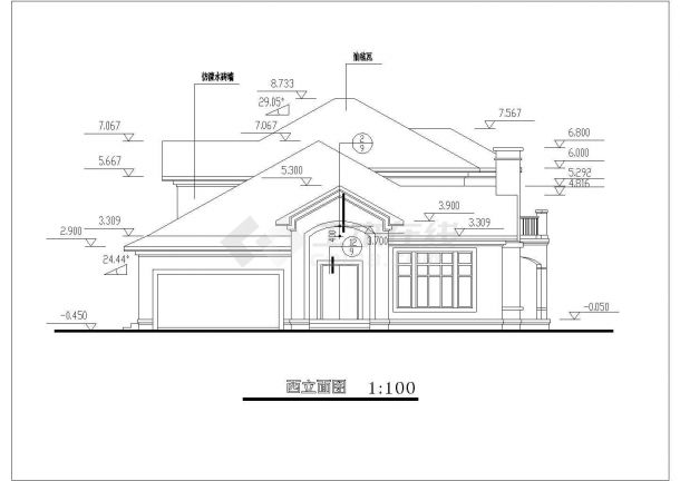 【苏州】某开发区新农村别墅楼施工全套设计cad图纸-图二