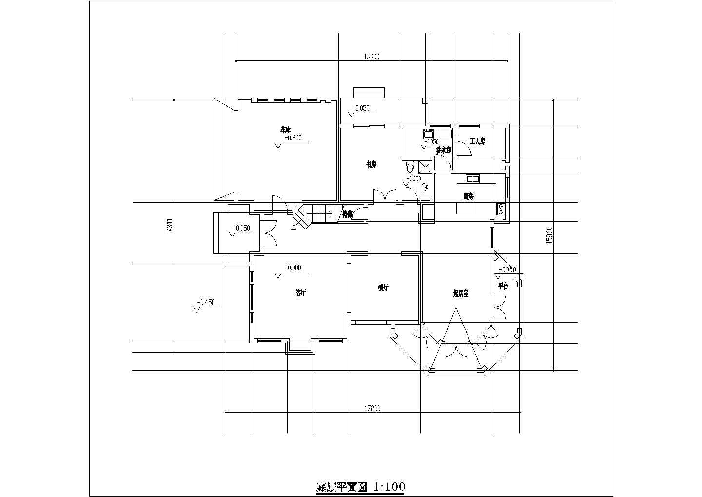 【苏州】某开发区新农村别墅楼施工全套设计cad图纸