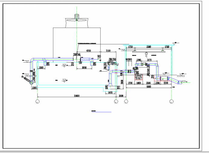 某地某循环水泵房施工图CAD图纸_图1