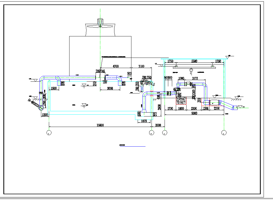 某地某循环水泵房施工图CAD图纸