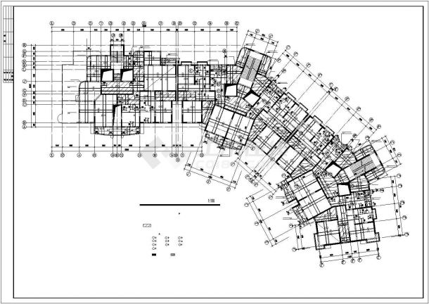 某地区18层经典小高层结构设计CAD图纸-图一