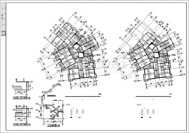 某地区18层经典小高层结构设计CAD图纸-图二