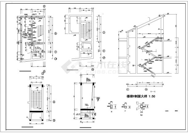 某地区厂房基础及地下室结构设计CAD图纸-图一