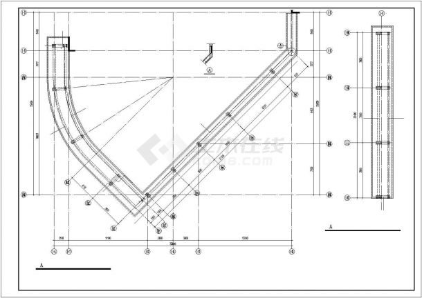 某地区十三层框剪结构住宅设计CAD图纸-图一