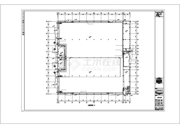 深圳某工厂9300平米单层钢结构加工厂车间全套电气系统设计CAD图纸-图二