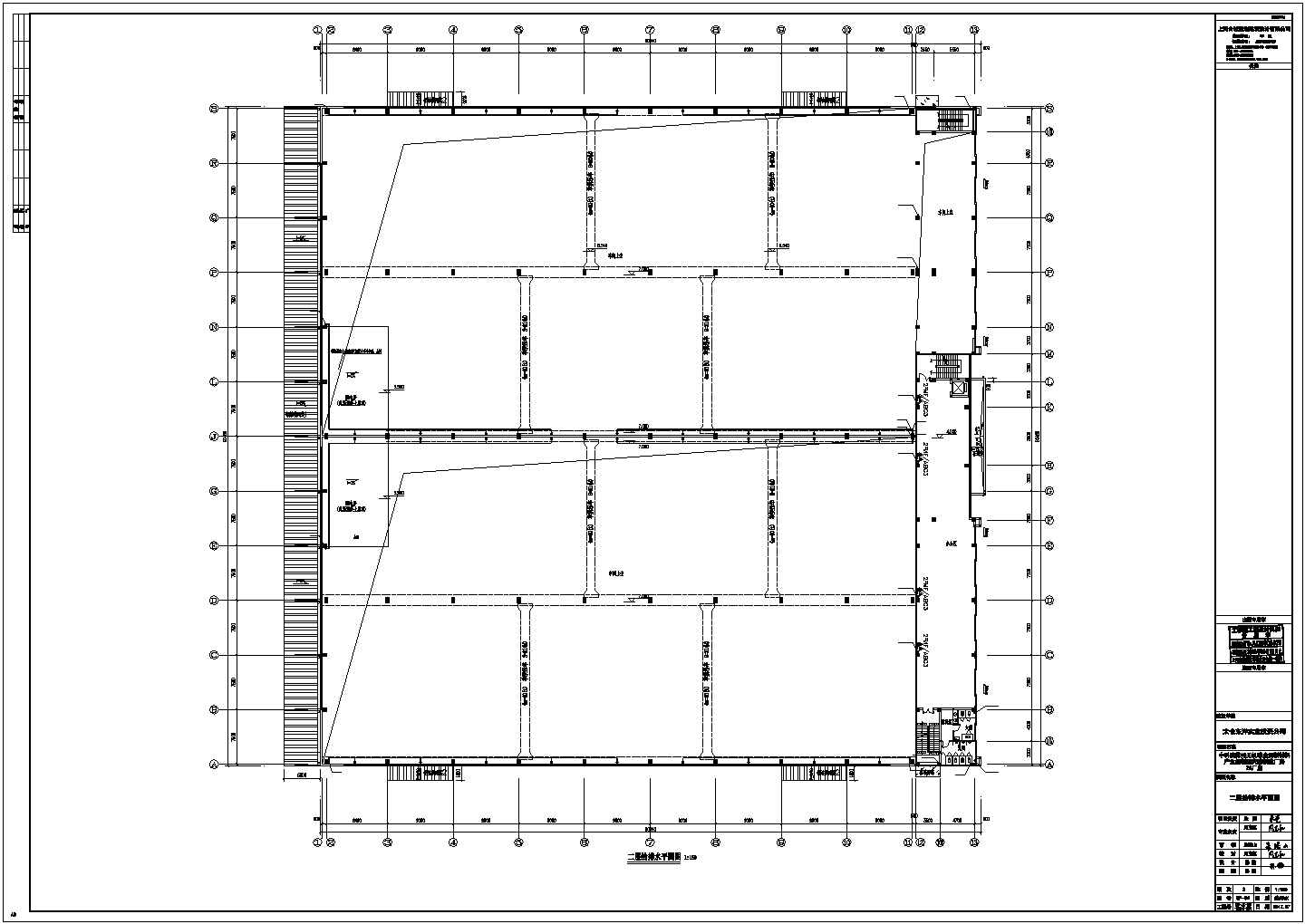 长沙市某家具厂2层钢结构厂房全套给排水系统设计CAD图纸