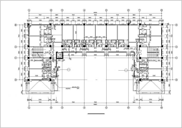 2873平米六层旅馆方案建筑设计图_图1