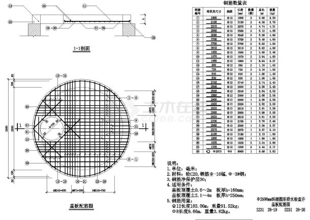 某井盖板CAD节点全套构造图纸-图一