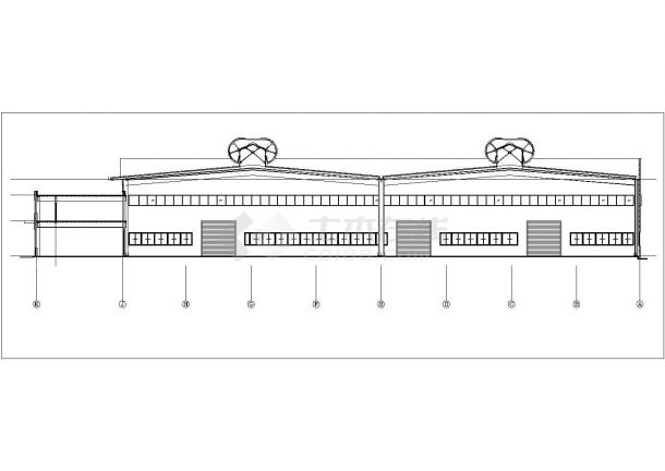 嘉兴市某工厂1.7万平米2层钢结构加工厂房全套建筑结构设计CAD图纸-图一