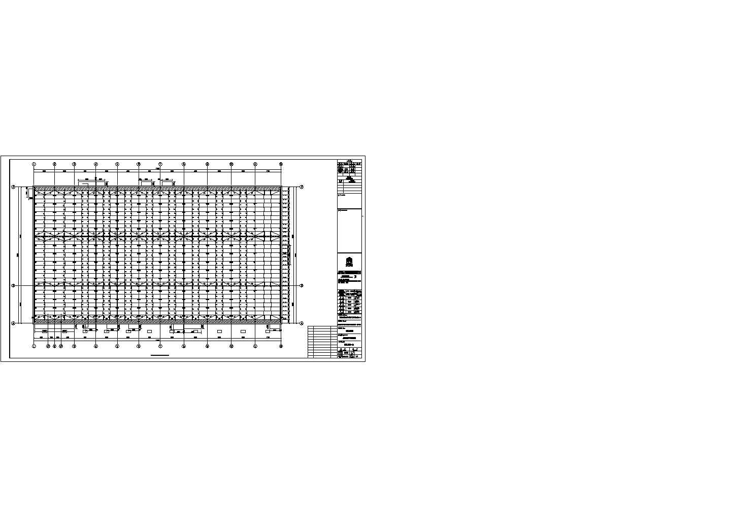 武汉市某大型污水处理厂单层钢结构厂房全套结构设计CAD图纸