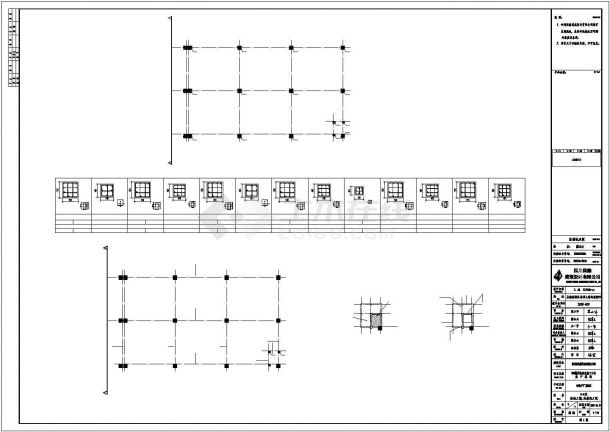 贵阳某工厂双层钢结构生产厂房建筑结构设计CAD图纸（3套方案）-图二