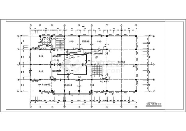 某地区学校图书馆建筑施工详图-图二