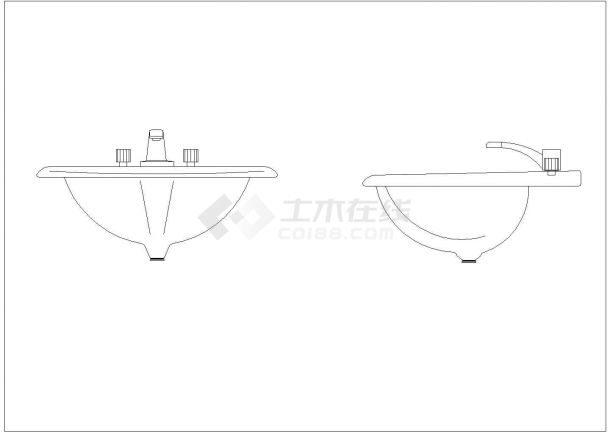 某洗手台CAD详细全套设计图-图一
