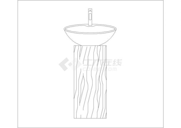 某洗手台CAD构造详细全套图纸-图一