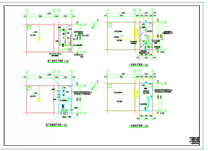 某地水泵房建筑结构水电完整施工图设计CAD图纸_图1