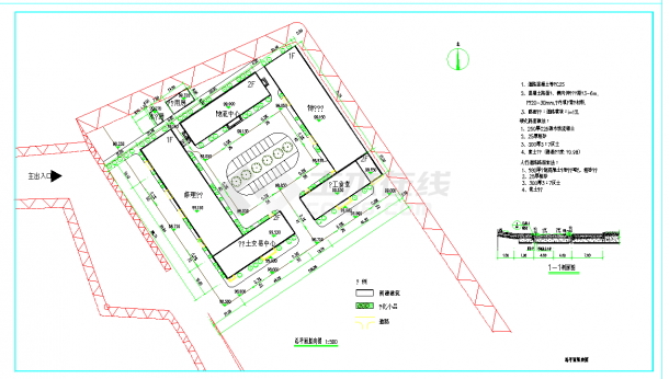 某地水泵房建筑结构水电完整施工图设计CAD图纸-图二