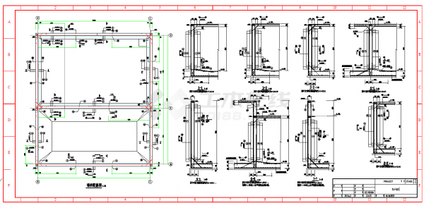 某地水泵房结构施工图CAD图纸-图一