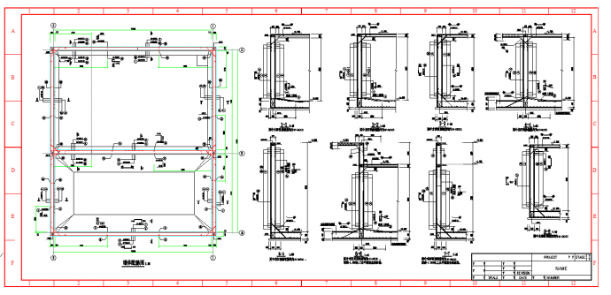 某地水泵房结构施工图CAD图纸_图1