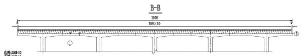 装配式预应力混凝土T梁桥桥面现浇层钢筋设计图-图二