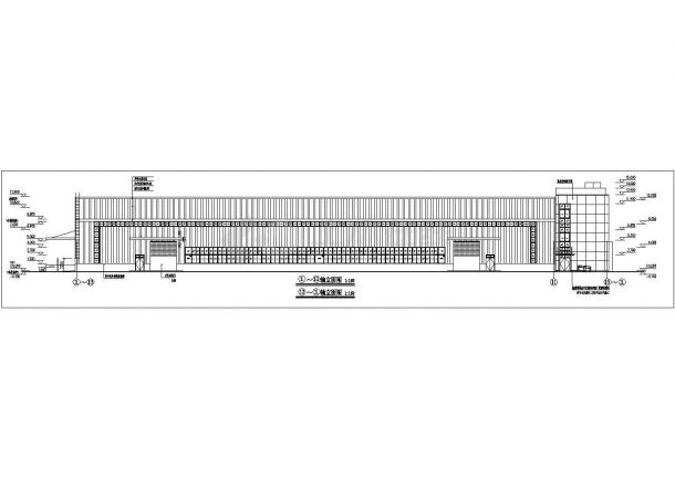 保定市某大型纺织厂单层钢结构厂房暖通系统设计CAD图纸-图二