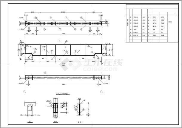 某经济区公司仓库钢结构厂房设计施工CAD图纸-图二
