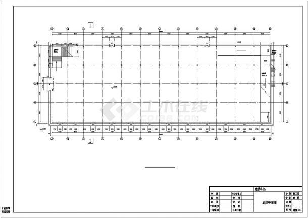 某经济区公司二层全钢仓库设计施工CAD图纸-图一