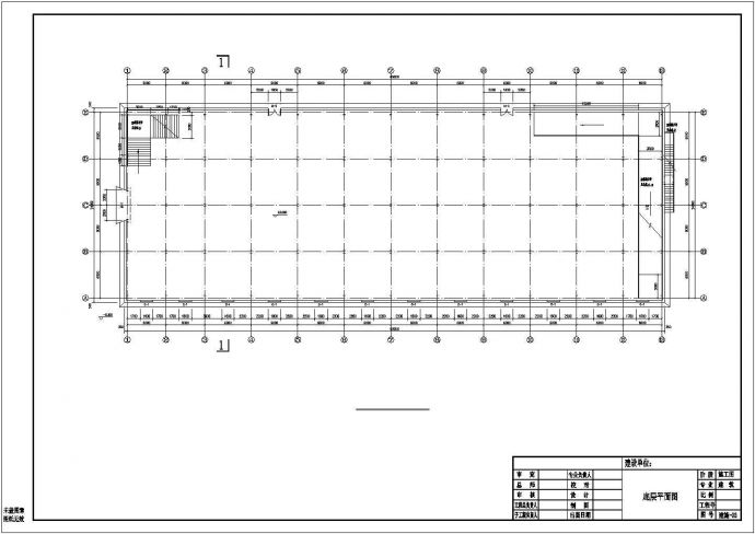 某经济区公司二层全钢仓库设计施工CAD图纸_图1