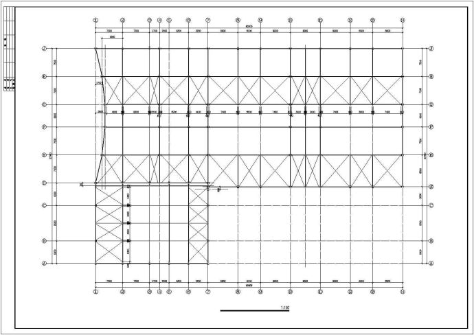 某经济区汽车4s店结构建筑设计施工CAD图纸_图1