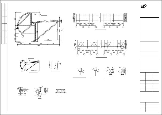 某经济区木业公司刨花板车间钢结构设计施工CAD图纸_图1