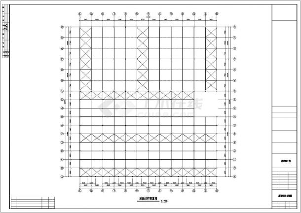 某经济区石材公司钢结构厂房设计施工CAD图纸-图二
