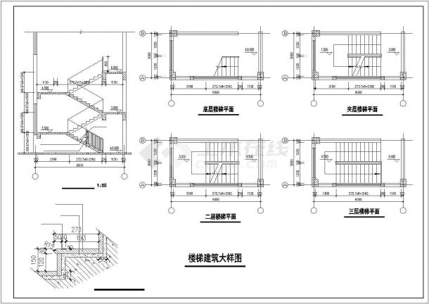 某经济区公司排架结构厂房建筑设计施工CAD图纸-图二