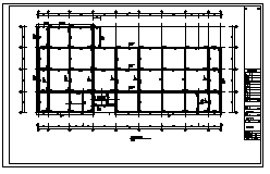 某六层钢筋混凝土框架结构装配车间结构施工cad图_车间施工-图二