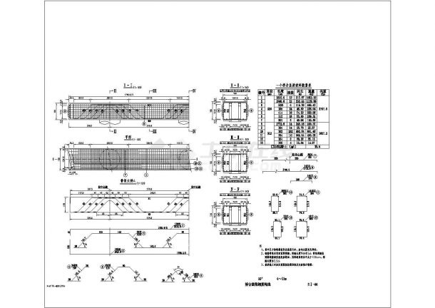桥台盖梁钢筋-10度设计详图-图一
