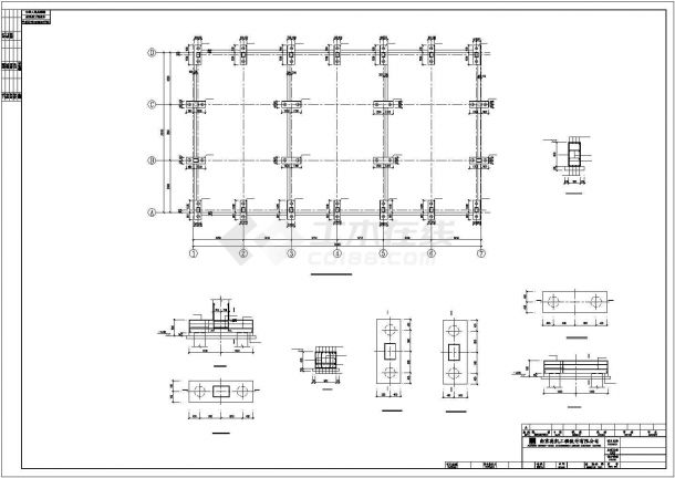 芜湖市康定路某工厂单层排架结构工业仓库全套结构设计CAD图纸-图一