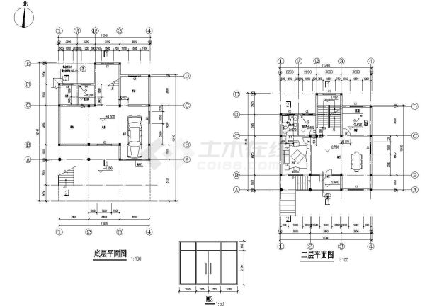 某小型农居房建筑设计CAD图-图一