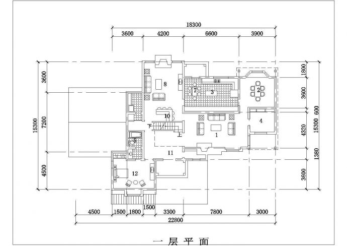 欧式风格豪华别墅建筑设计CAD图_图1
