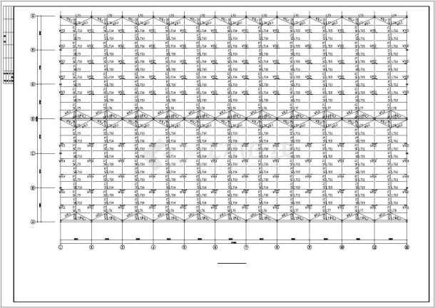 鞍山市某五金厂40米双跨钢结构厂房全套结构设计CAD图纸-图二