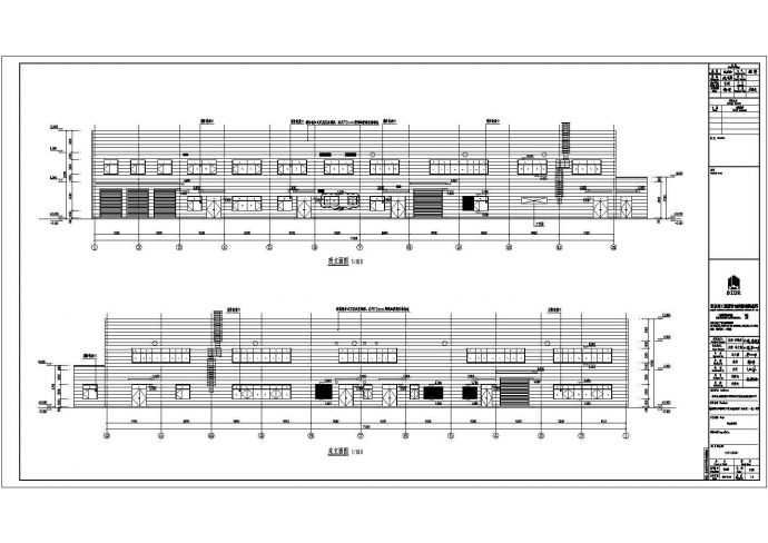 台州某污水处理厂6270平米2层门式刚架+钢混结构厂房建筑设计CAD图纸_图1