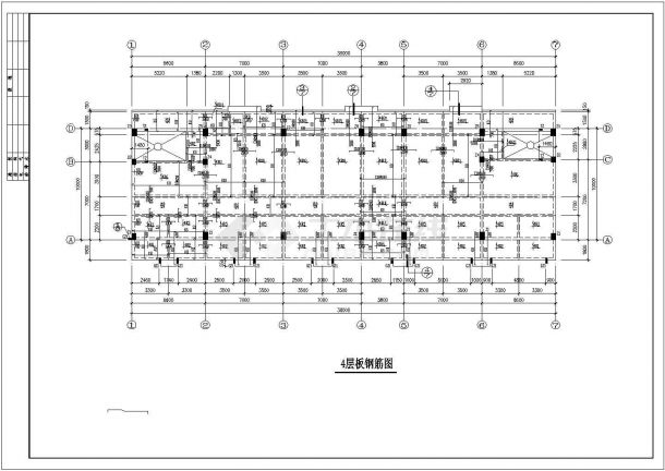【武汉】某地四层框架结构办公楼结构施工设计cad图-图二