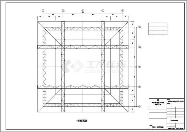 绍兴市第一中学2层钢结构体育馆全套结构设计CAD图纸-图二