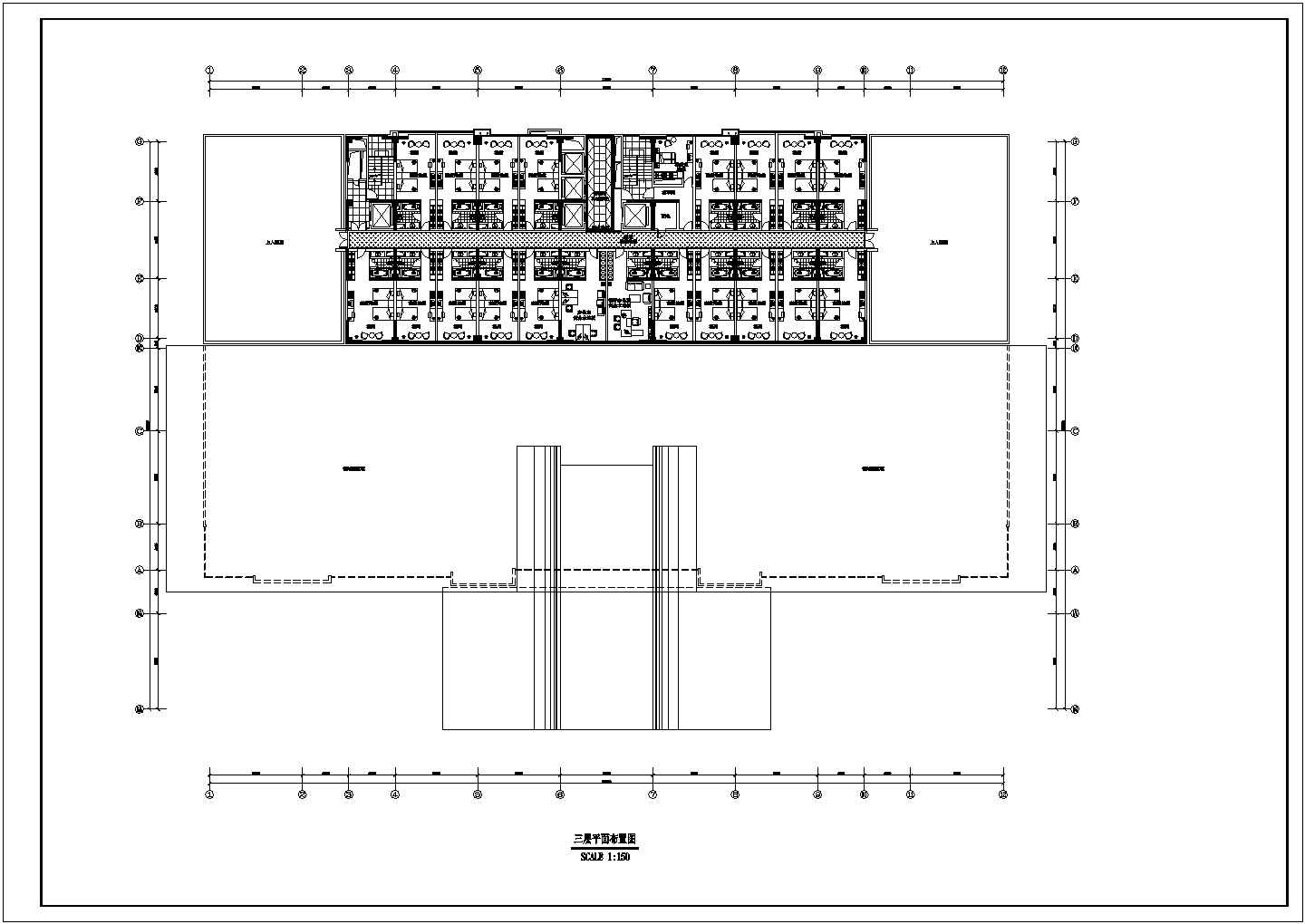四星酒店大堂及客房全套施工设计cad图纸（含平面布置图）