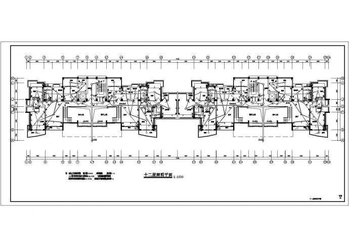 某多层住宅楼照明CAD设计详细完整平面图_图1