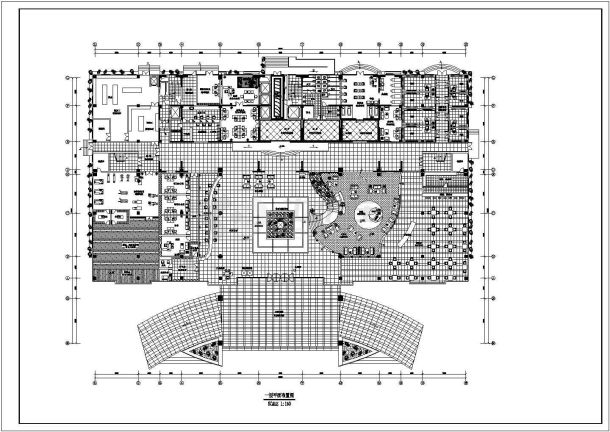 咸宁四星酒店的平面布置设计全套施工cad图-图二