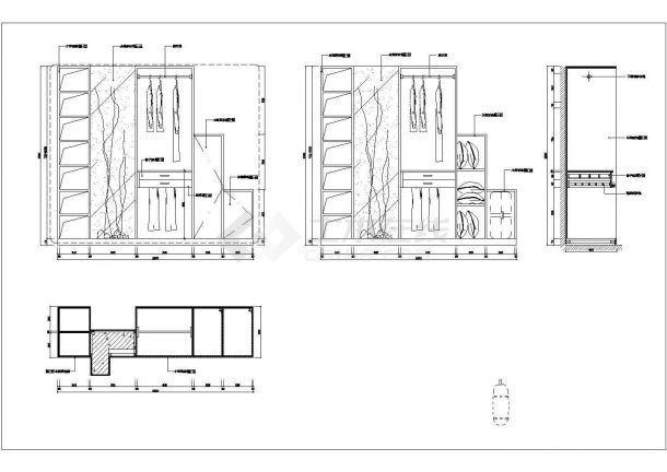 某异域风格施工图柜子CAD设计完整大样详图-图二