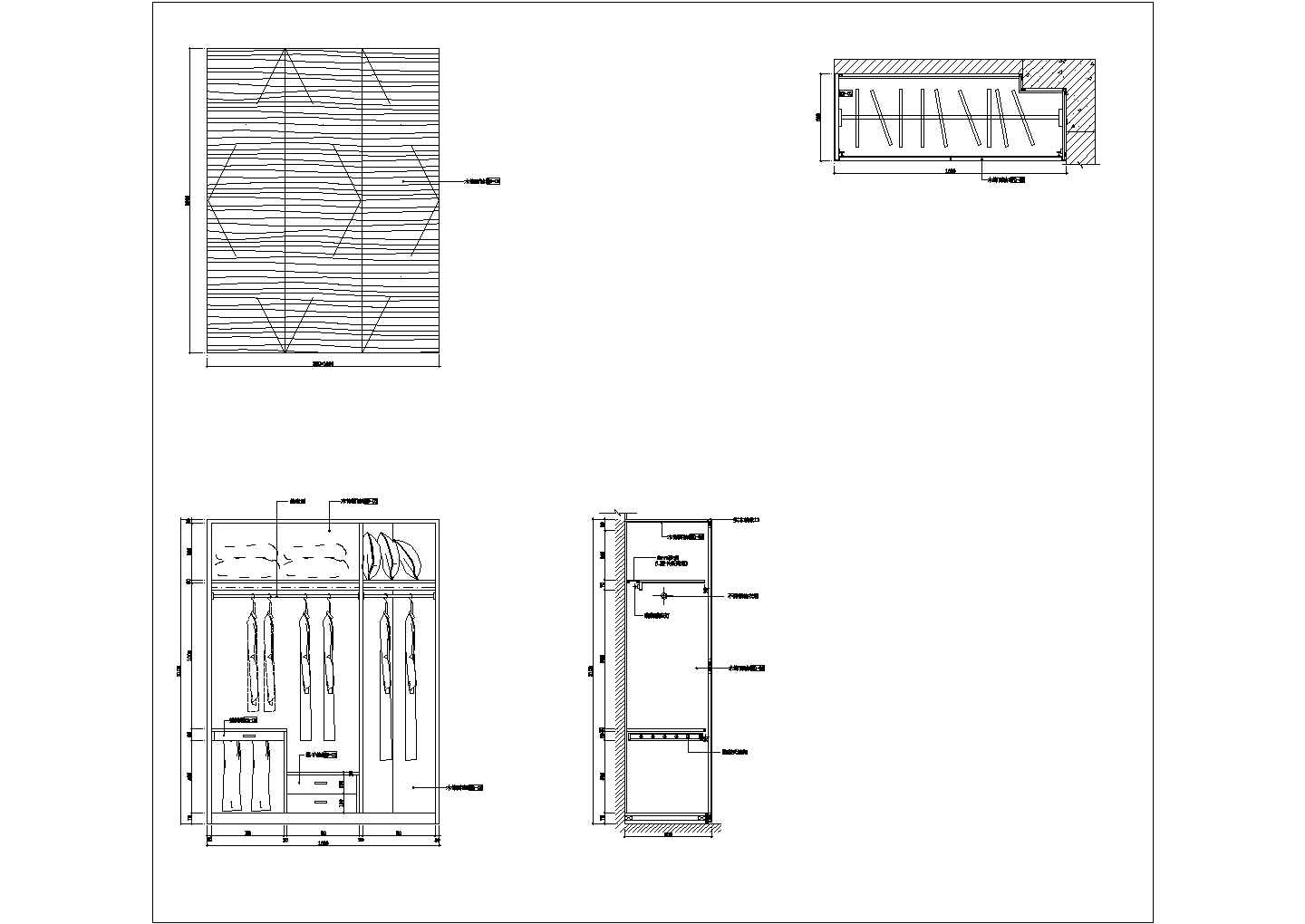 某异域风格施工图柜子CAD设计完整大样详图