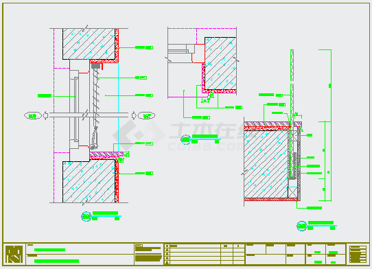某复式户型样板间CAD完整详细施工图墙身大样图-图一