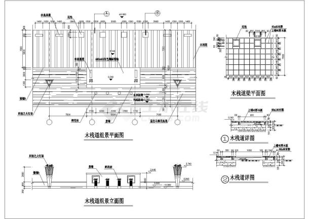 某木栈道CAD设计节点完整方案-图一