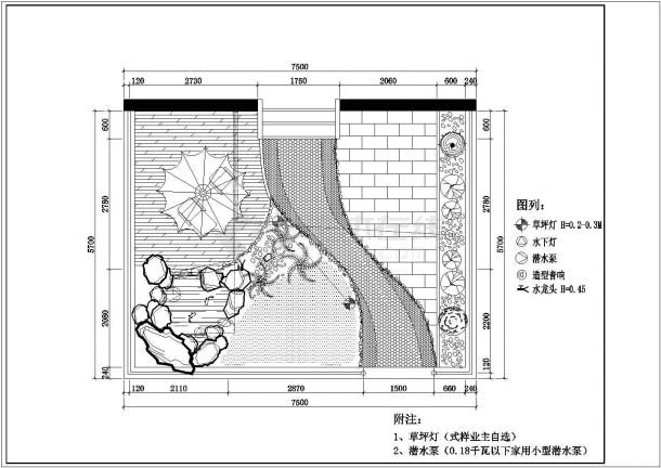 合肥市紫竹花园小区民居住宅楼屋顶景观花园平面设计CAD图纸-图一