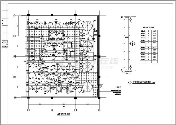 成都市百花潭公园市民休闲中心屋顶景观花园全套平面设计CAD图纸-图二
