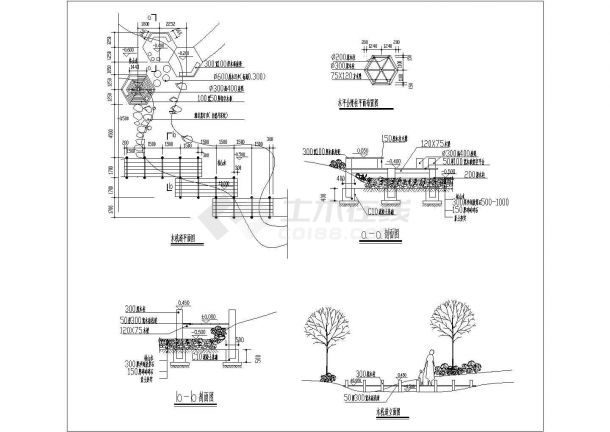 某木栈道CAD设计全套完整方案-图一